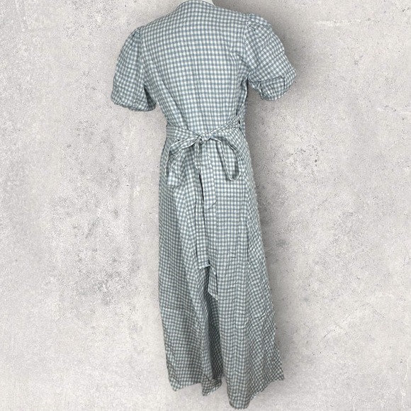 Reformation 100% Linen Weiss Dress Womens Size Large $278 USD NEW Wrap Maxi Boho - Picture 9 of 16